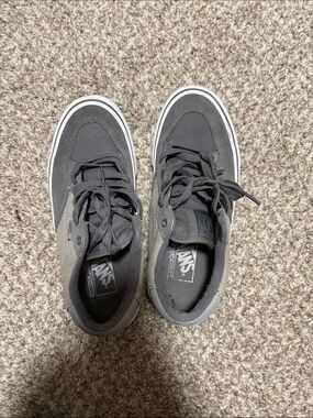 Vans Men’s Dark Gray Canvas & Suede Low-Top Sneakers